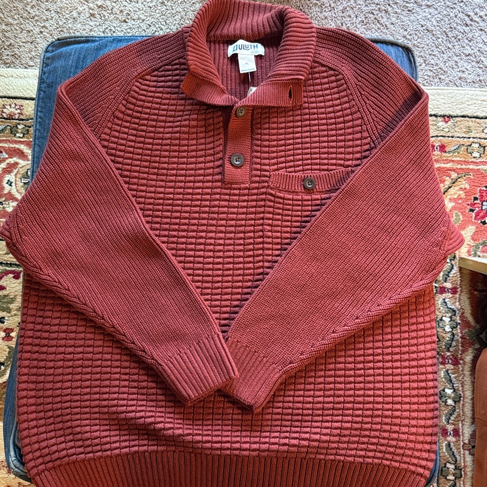 Duluth Maroon Knit Sweater Fall/Winter